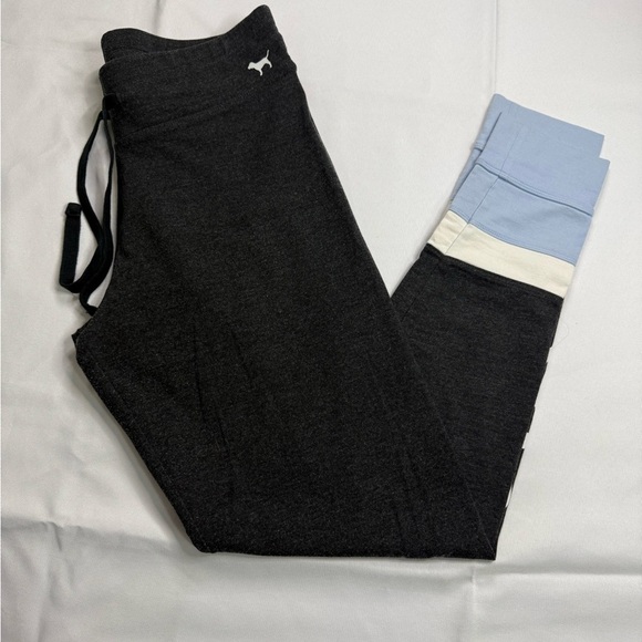Victoria's Secret Black and Blue Joggers with Color-Block Design - Picture 1 of 8